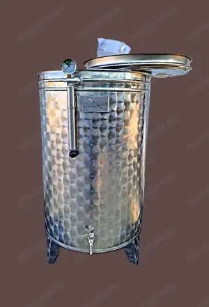 Rozsdamentes acél inox bor tárolótartály úszófedeles 150 liter