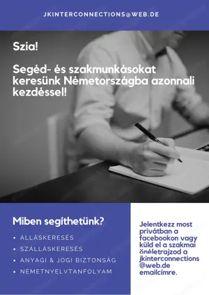 Gyári segédmunka Németországban (hessen) azonnali kezdéssel!