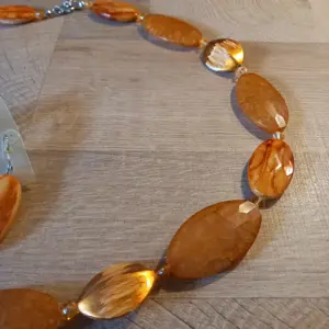 Minőségi, arany-narancssárga nyaklánc fülbevalóval eladó - kép 8