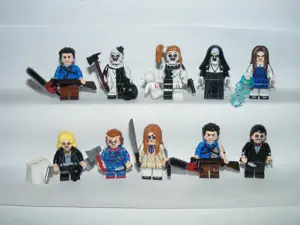 Lego Horror Halloween figurák Bohócrém Ash Chucky Noun M3gan figura 10db ÚJ - kép 2