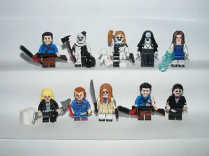 Lego Horror Halloween figurák Bohócrém Ash Chucky Noun M3gan figura 10db ÚJ - kép 4