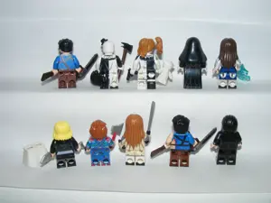 Lego Horror Halloween figurák Bohócrém Ash Chucky Noun M3gan figura 10db ÚJ - kép 3