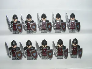 Lego Castle Lovag figurák Wolfpack Farkas Rabló katonák sereg 10db katona ÚJ - kép 3