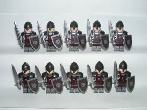 Lego Castle Lovag figurák Wolfpack Farkas Rabló katonák sereg 10db katona ÚJ