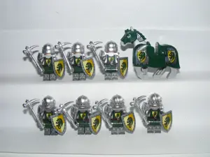 Lego Castle Lovag figurák Dragon Sárkányos Lovag katonák sereg 7db + ló ÚJ - kép 3