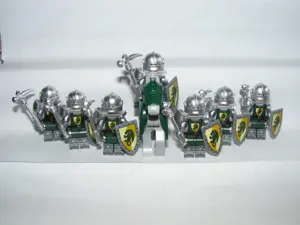 Lego Castle Lovag figurák Dragon Sárkányos Lovag katonák sereg 7db + ló ÚJ - kép 5