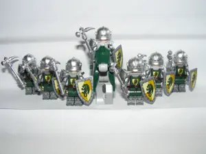 Lego Castle Lovag figurák Dragon Sárkányos Lovag katonák sereg 7db + ló ÚJ - kép 2