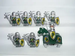 Lego Castle Lovag figurák Dragon Sárkányos Lovag katonák sereg 7db + ló ÚJ - kép 7