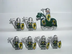 Lego Castle Lovag figurák Dragon Sárkányos Lovag katonák sereg 7db + ló ÚJ - kép 8