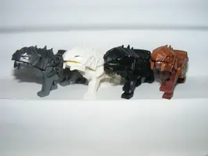 Lego Gyűrűk Ura Hobbit figurák 4db Ork ló Páncélozott Warg farkas figura ÚJ - kép 3