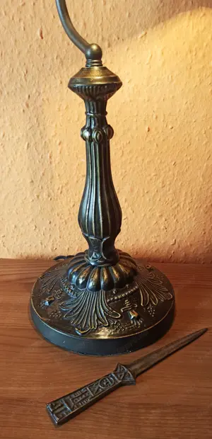 Tiffany banklámpa. A búra ÜVEG! Nem műanyag. Új, hibátlan. - kép 3