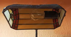 Tiffany banklámpa. A búra ÜVEG! Nem műanyag. Új, hibátlan. - kép 5