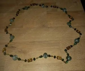 Antiallergén zöld hosszú nyaklánc eladó, ÚJ! - kép 5