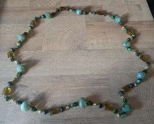 Antiallergén zöld hosszú nyaklánc eladó, ÚJ! - kép 6