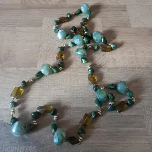 Antiallergén zöld hosszú nyaklánc eladó, ÚJ! - kép 8