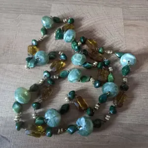 Antiallergén zöld hosszú nyaklánc eladó, ÚJ! - kép 11