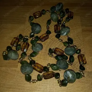 Antiallergén zöld hosszú nyaklánc eladó, ÚJ! - kép 12