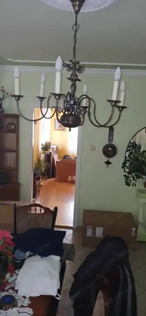 6 ágú, szép rézcsillár eladó - kép 2