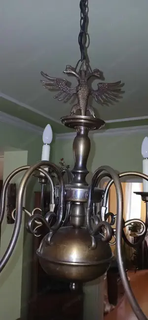 6 ágú, szép rézcsillár eladó - kép 3