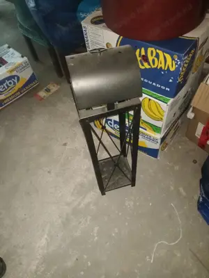 nagyméretű mécsestartó gyertyatartó 20*20*120cm 25000ft db óbuda hagyatékból került hozzá anyaga fém - kép 2