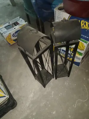 nagyméretű mécsestartó gyertyatartó 20*20*120cm 25000ft db óbuda hagyatékból került hozzá anyaga fém