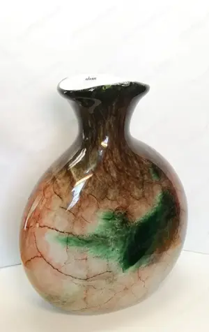 Lencse forma nagy méretű márványozott rétegelt üveg váza: Alexa Lixfeld