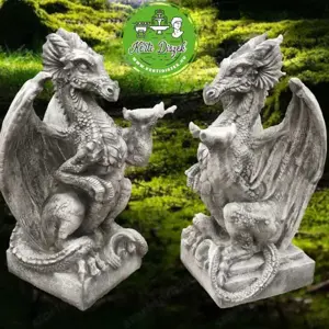 Sárkány szobor műkőből - kép 2