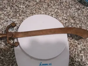 Díszes kis rézkard falidísz vagy levélbontó 35cm 15000ft óbuda hagyatékból került hozzám elmondás sz - kép 8