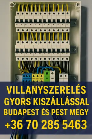 Villanyszerelő gyors kiszállással   Budapest és Pest megye