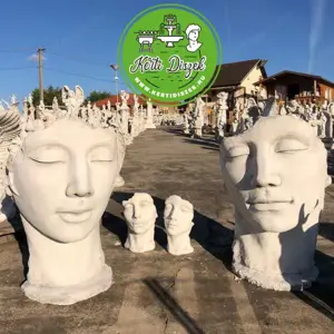 Modern szobor férfi arc - kép 5