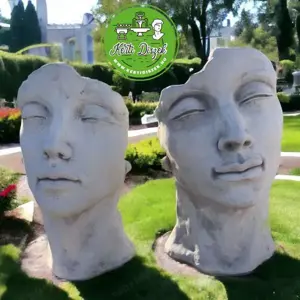 Modern szobor férfi arc - kép 2