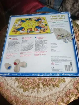 Káosz Beleduc tyúkóljában zűr a tyúkólban 4000ft óbuda Gyönyörű játéktábla (38x38 cm-es méret) és fa - kép 3