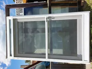 Műanyag terasz ajtó bukó-nyiló hőszigetelt 2 réteg üveg szúnyog hálóval ami külön kereten van.Külső  - kép 3