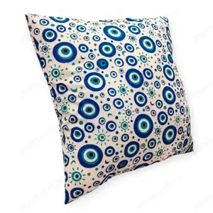 Díszpárna görög szem mintával   40x40 cm dekoratív párna otthonra - kép 2