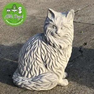 Nagy macska szobor dekoráció - kép 2