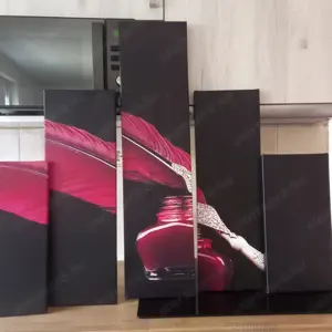 5 részes modern vászonkép eladó- csajos, körömlakk mintás - kép 4