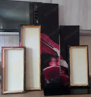 5 részes modern vászonkép eladó- csajos, körömlakk mintás - kép 6