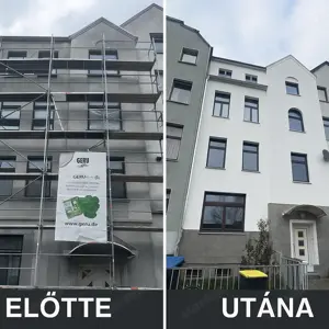 Homlokzatfelújítás vegyszermentes tisztítással és speciális bevonattal - kép 2