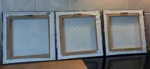 3 részes absztrakt arany-fekete vászonkép eladó - kép 3