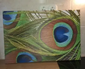 Páva toll mintás vászonkép eladó - kép 2