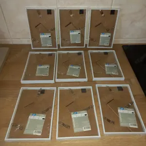 9 db. 10x15 cm-es fehér képkeret eladó, ÚJ! - kép 3