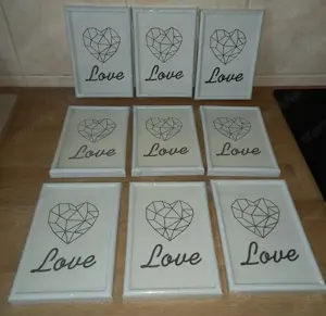 9 db. 10x15 cm-es fehér képkeret eladó, ÚJ! - kép 5