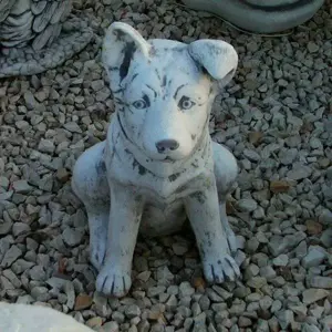 Kajla fülű német juhász kutyus szobor - kép 2