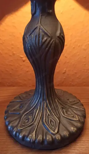 Tiffany lámpa. A búra ÜVEG! Nem műanyag. Új, hibátlan. 38 cm magas. - kép 3