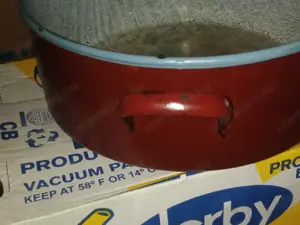 Retró robur zománcos edény lábas  25 L 25000ft óbuda átmérő 46cm személyes átvétel óbudán lakcimemen - kép 5