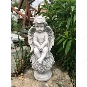 Műkő angyal szobor - kép 4
