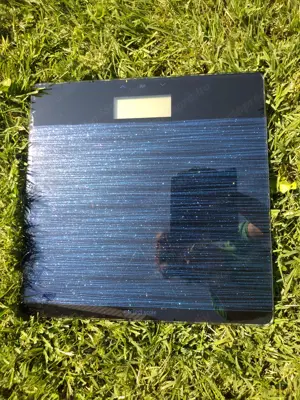 Digitális okosmérleg súlyoptimalizációs visszajelzéssel, csillámos előlappal, türkizkék színben - kép 2