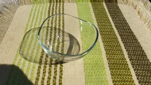 Üveg kistál, cukorkatartó, kínáló, asztalközép eladó, 12cm, hullámos - kép 6