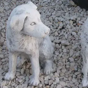 Kutyus kőből kerti dekor - kép 3