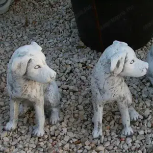 Kutyus kőből kerti dekor - kép 2